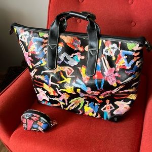 Sydney love brand multicolor tote with matching coin purse